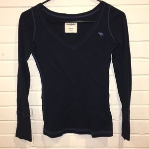 !🔐 Abercrombie Kids - Navy V-Neck long sleeve (M)